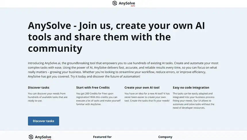 Anysolve AI Tool