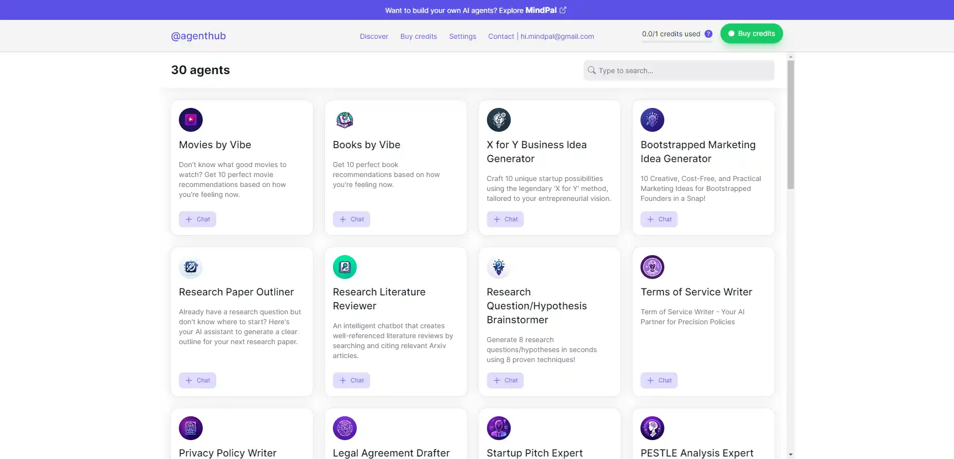 The Agent Hub AI tool