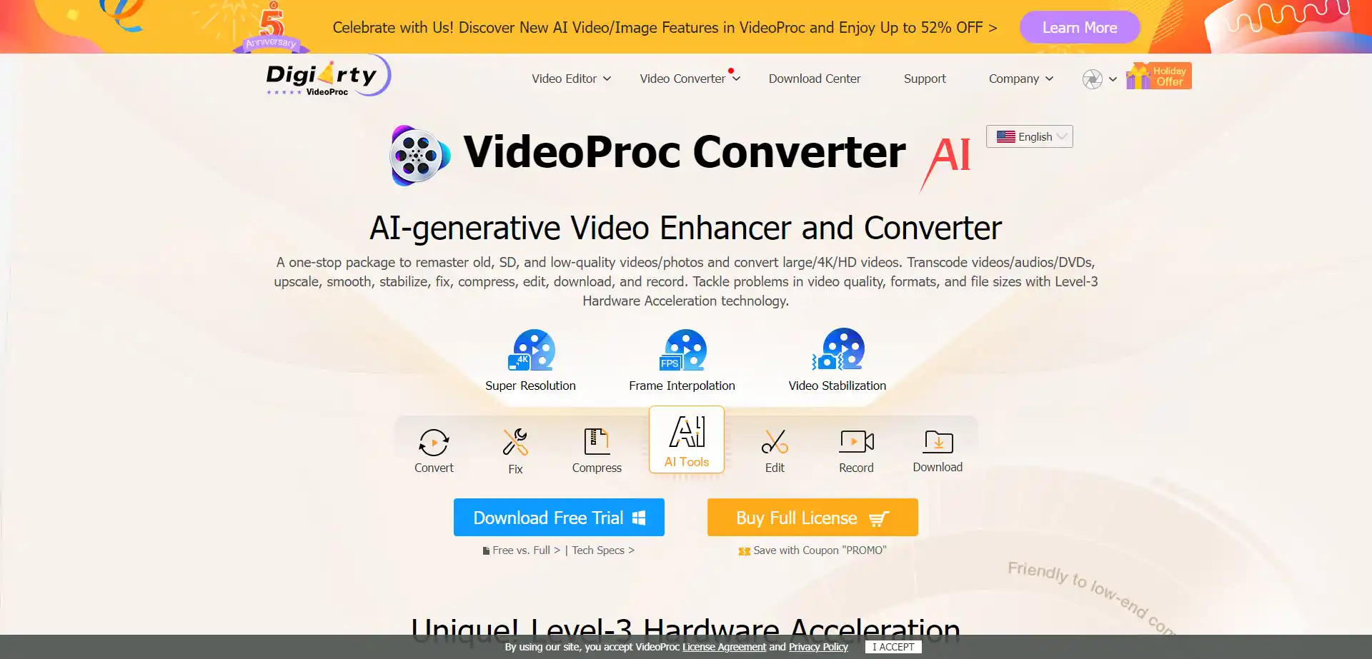 VideoProc Converter AI AI tool on ai-hunter.io the largest artificial intelligence directory VideoProc Converter AI