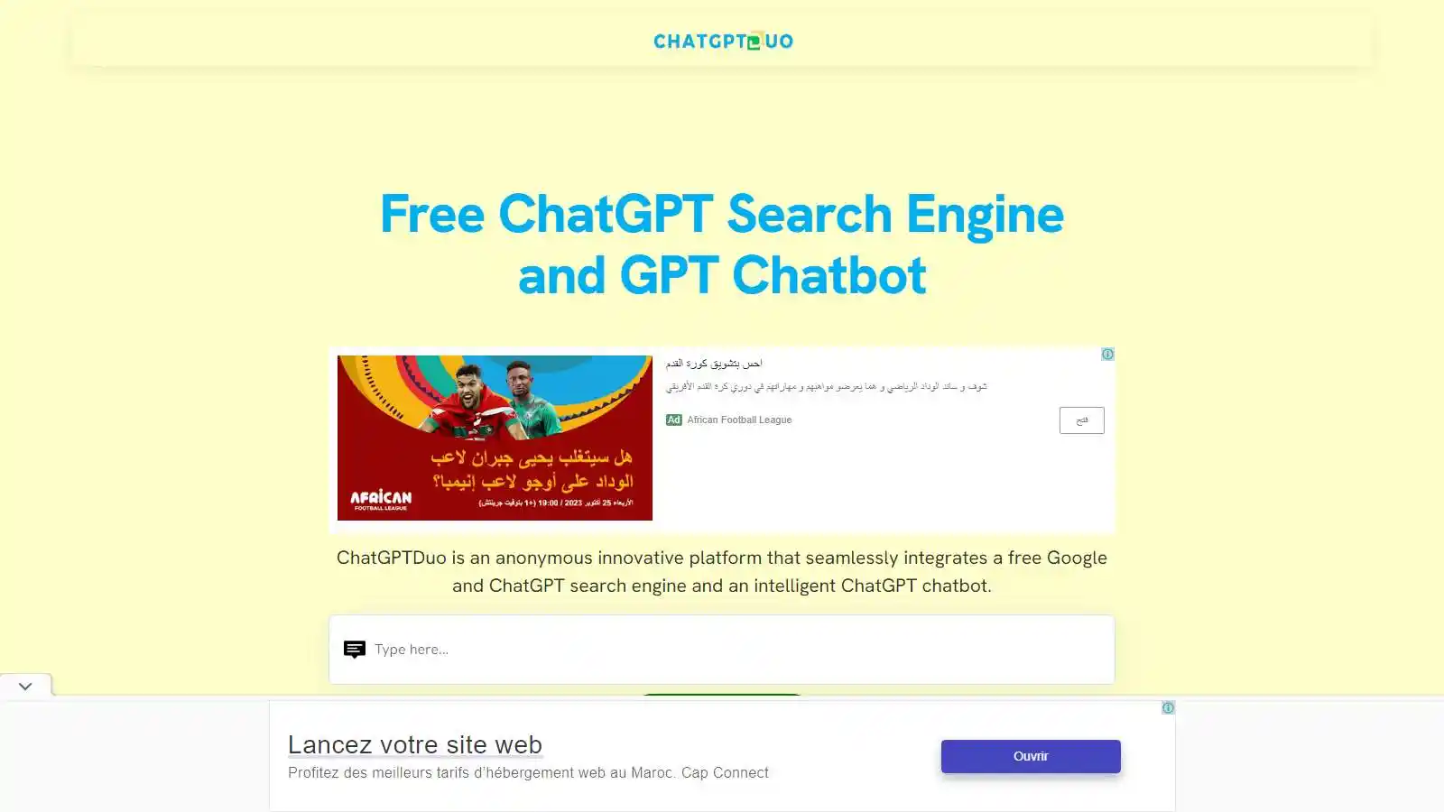 ChatGPTDuo AI tool on ai-hunter.io the largest artificial intelligence directory ChatGPTDuo AI Tool