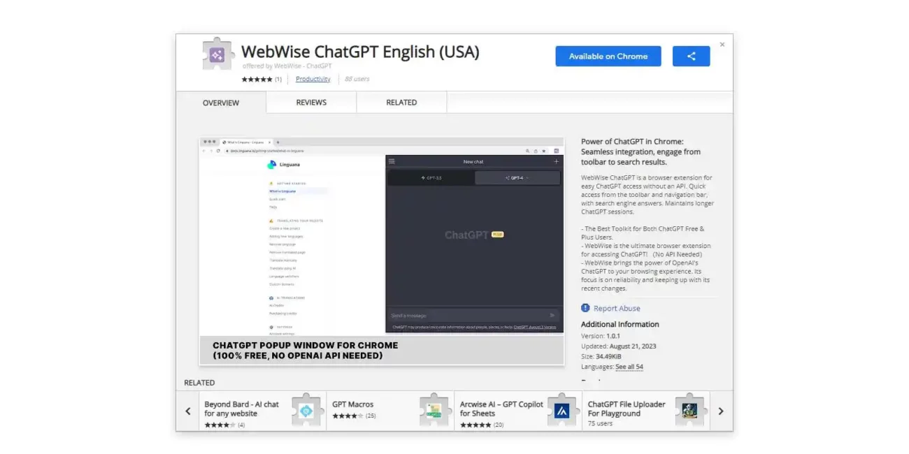 WebWise ChatGPT