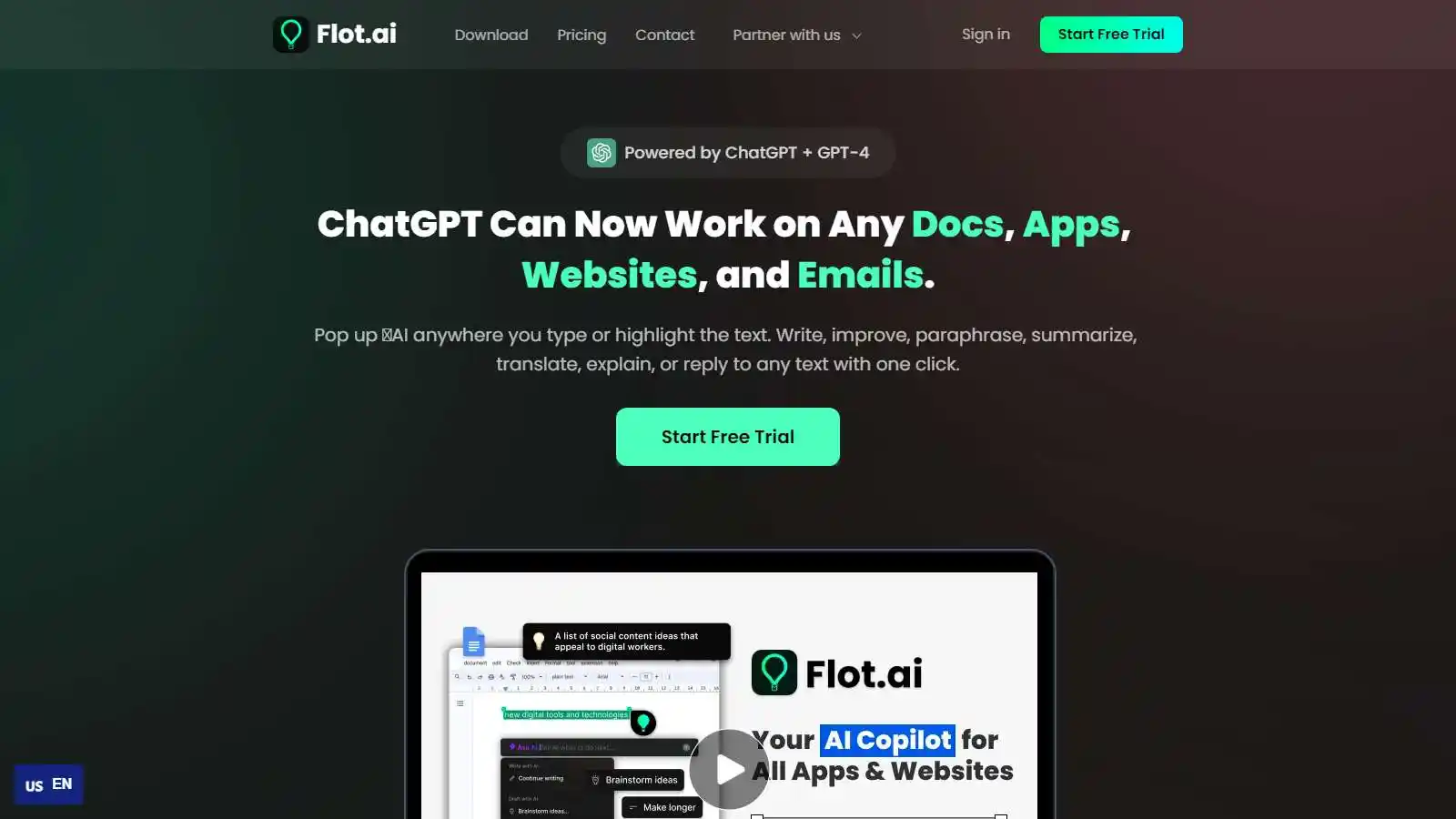 Flot.ai AI tool on ai-hunter.io the largest artificial intelligence directory Flot.ai AI Tool