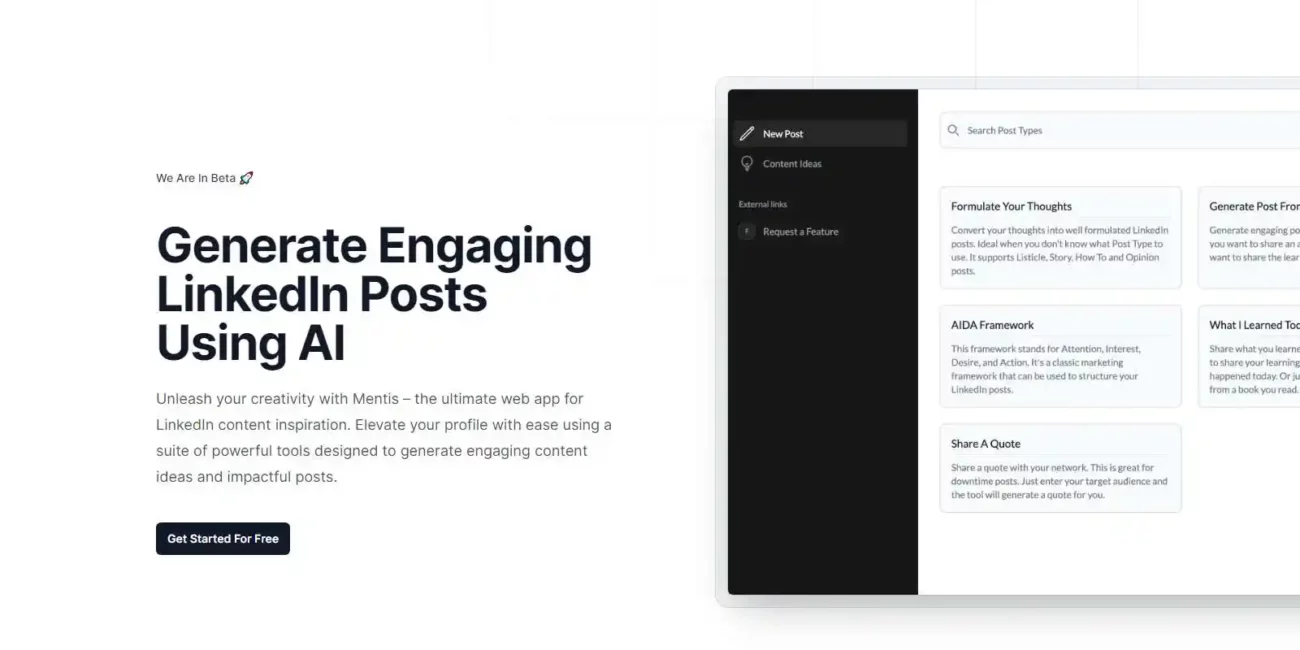 Mentis | Linkedin Post Generator