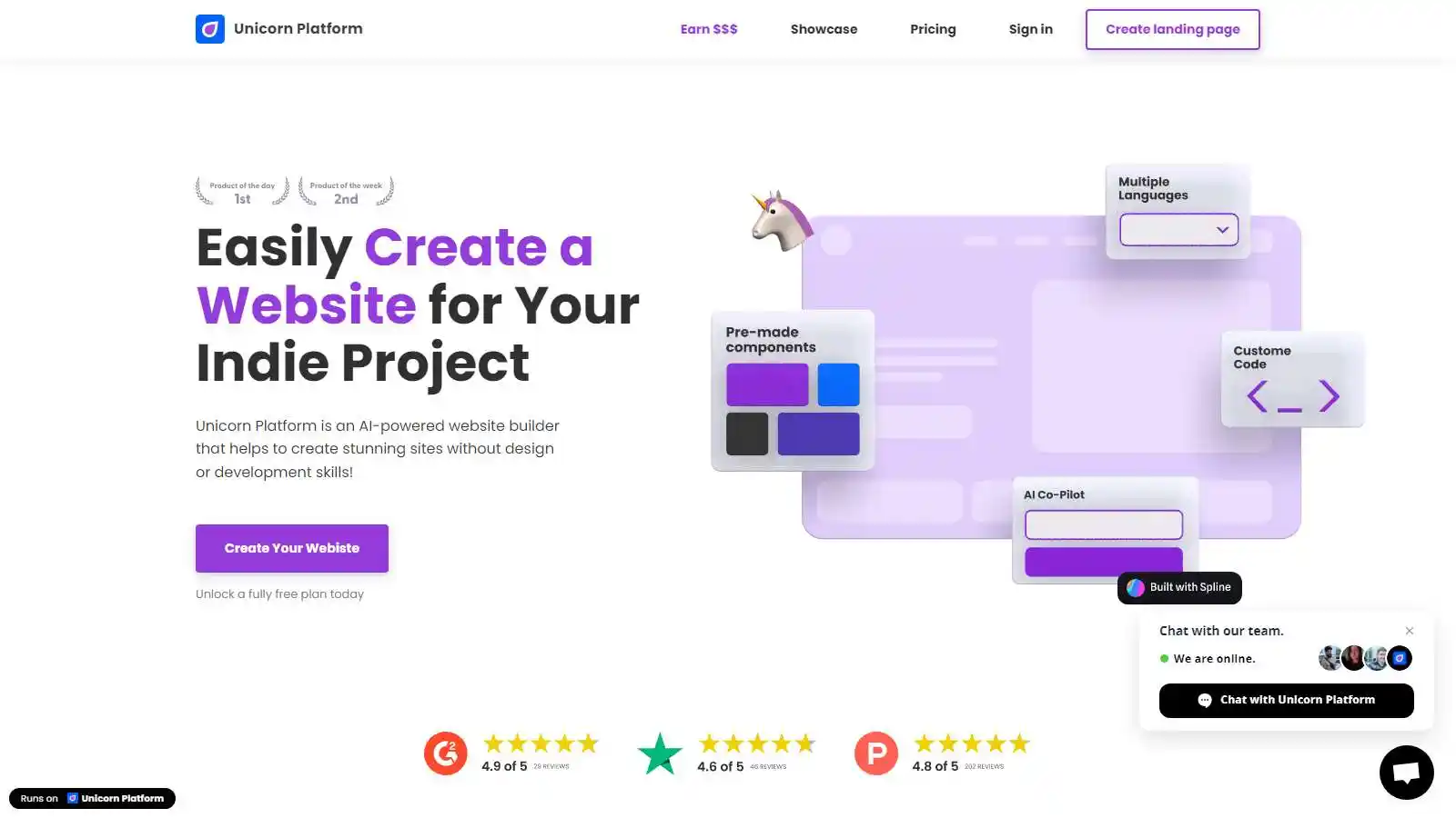 Unicorn Platform AI tool on ai-hunter.io the largest artificial intelligence directory Unicorn Platform AI Tool