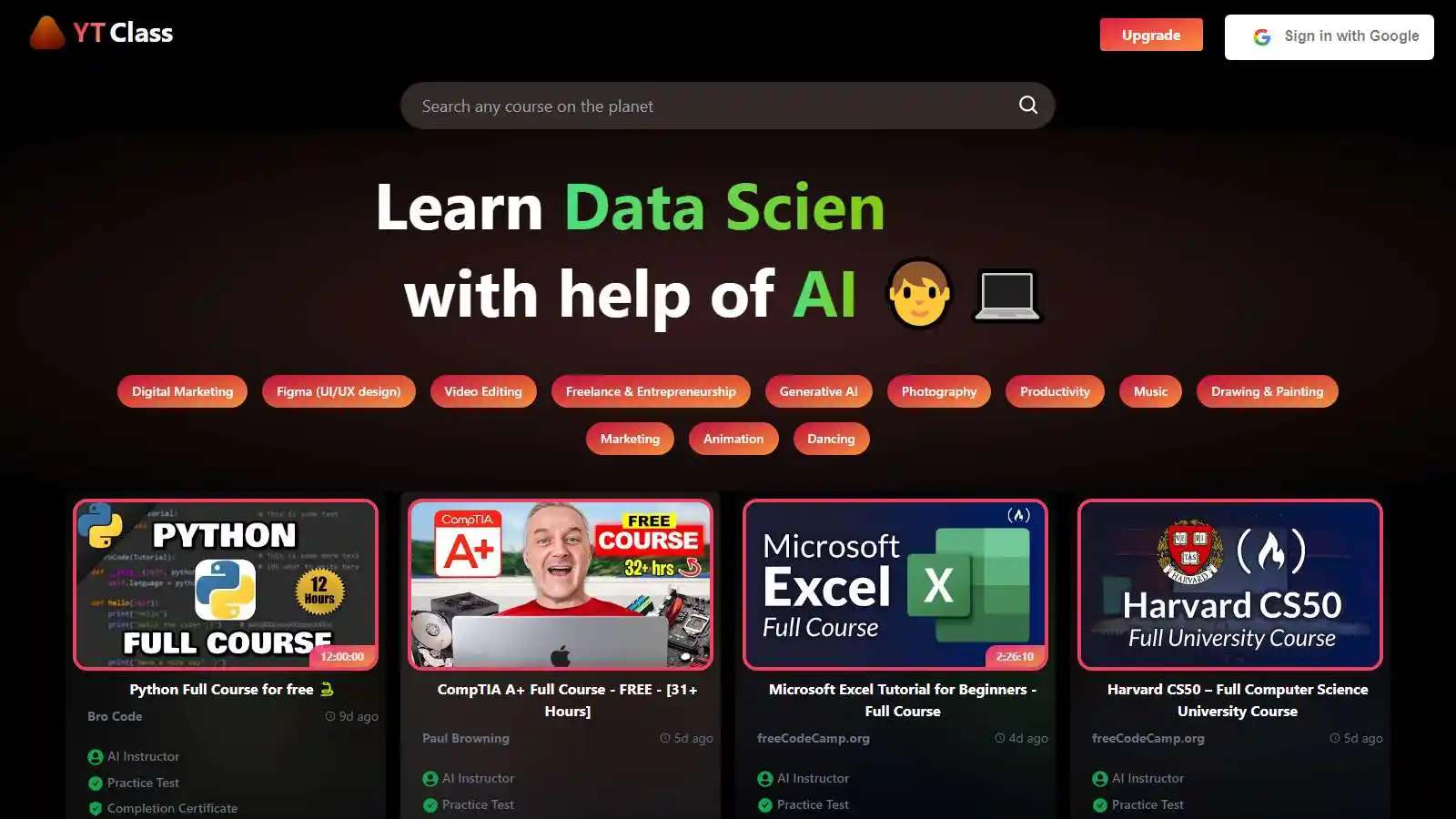 YT Class AI Tool
