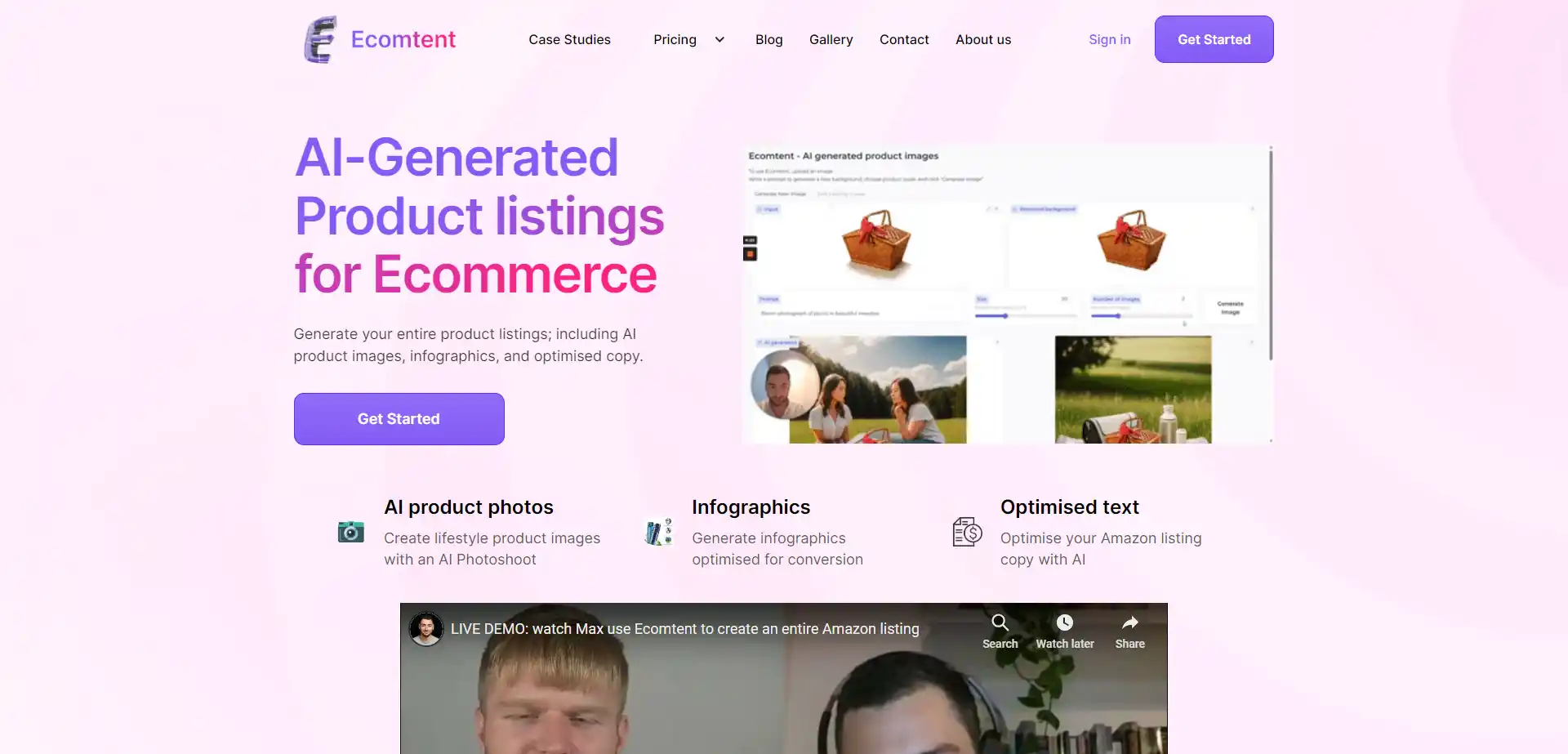 Ecomtent AI tool on ai-hunter.io the largest artificial intelligence directory Ecomtent AI tool