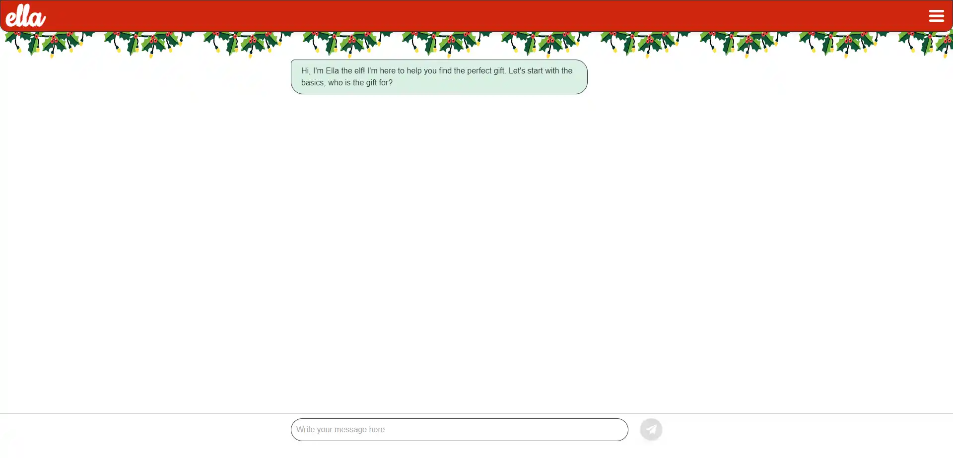 Ella The Gift Finder AI tool