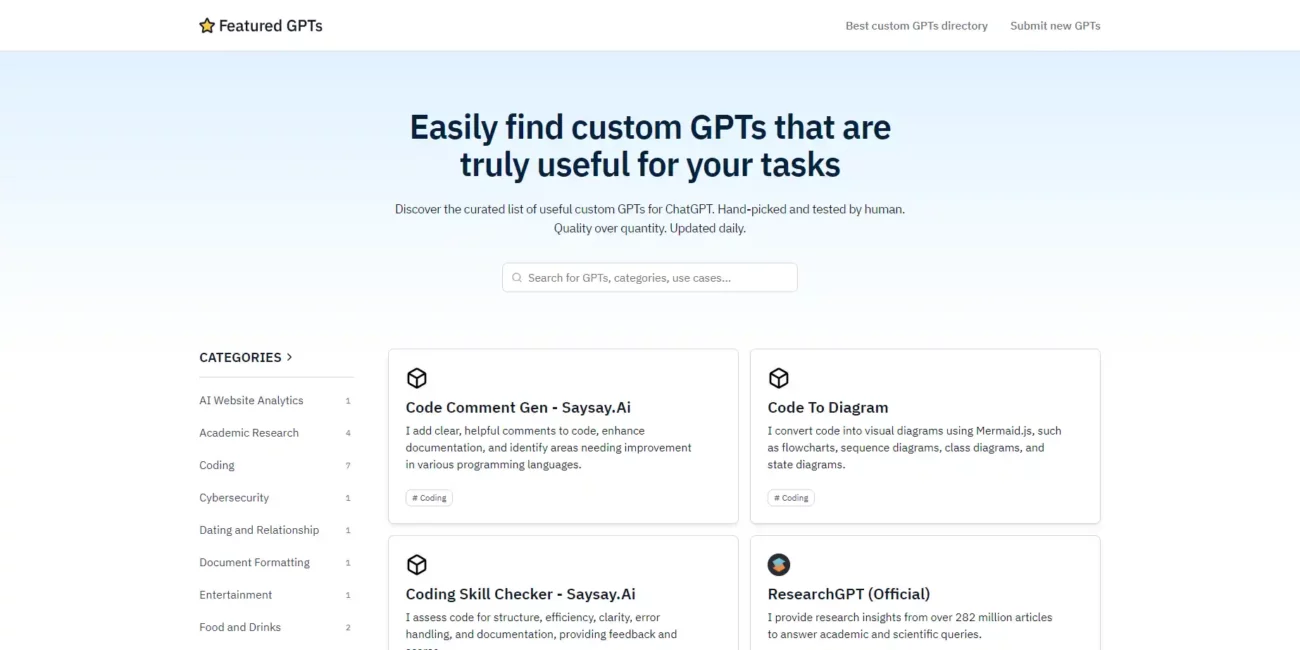 Featured GPTs