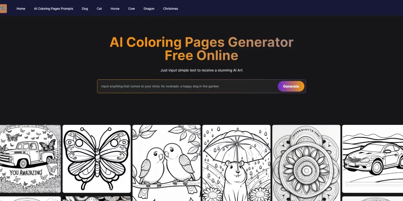 AI Coloring Pages Generator