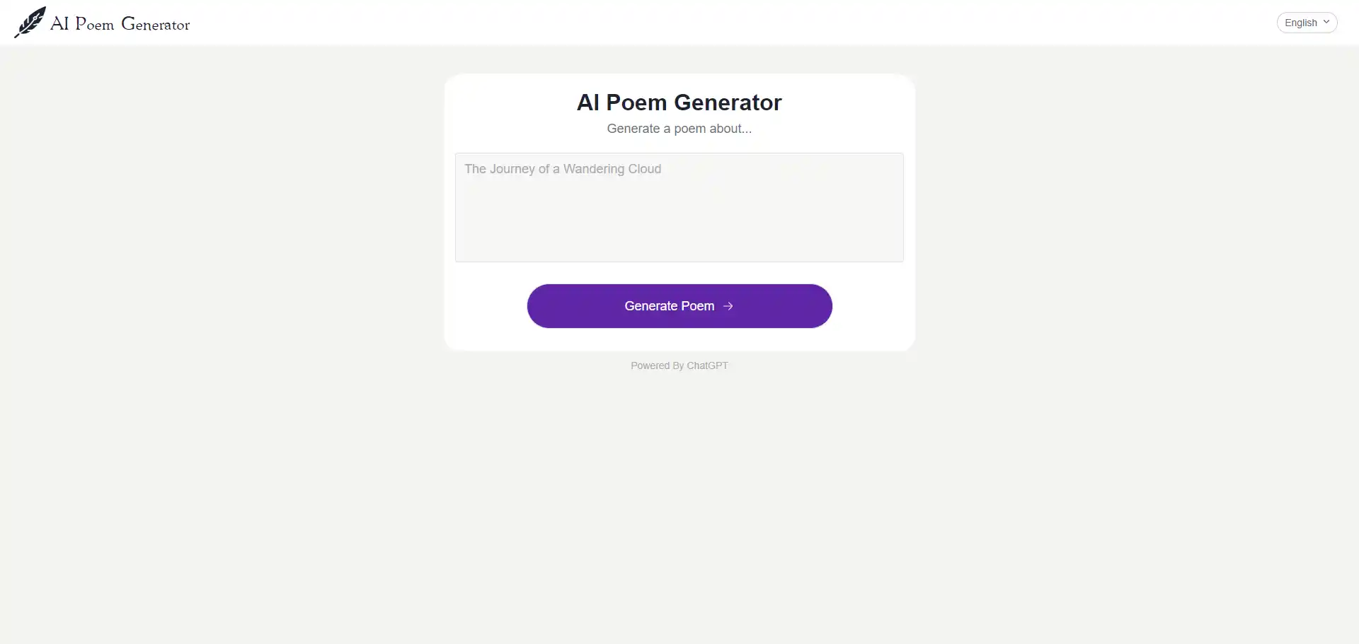 AI Poem Generator tool