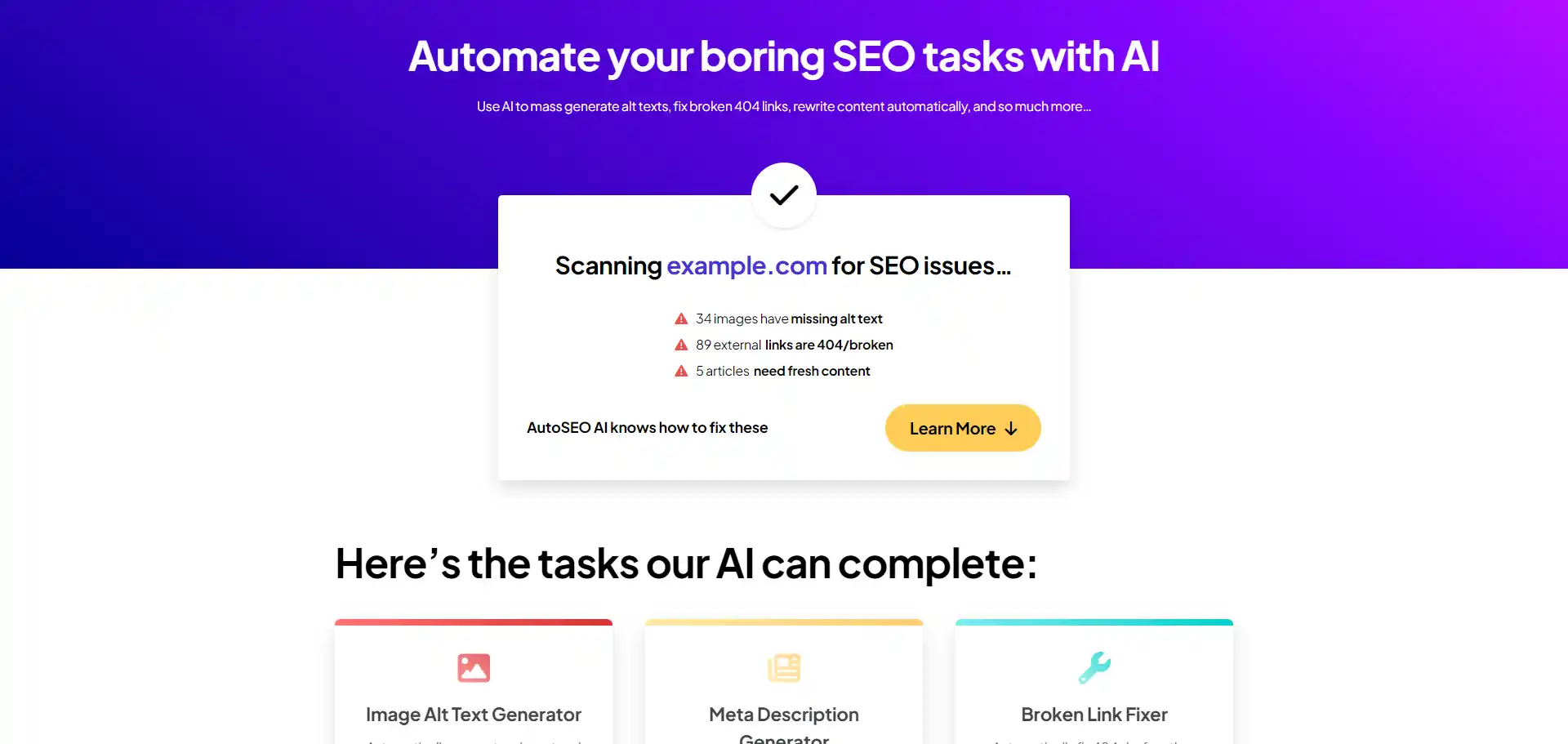 AutoSEO AI tool on ai-hunter.io the largest artificial intelligence directory AutoSEO AI tool