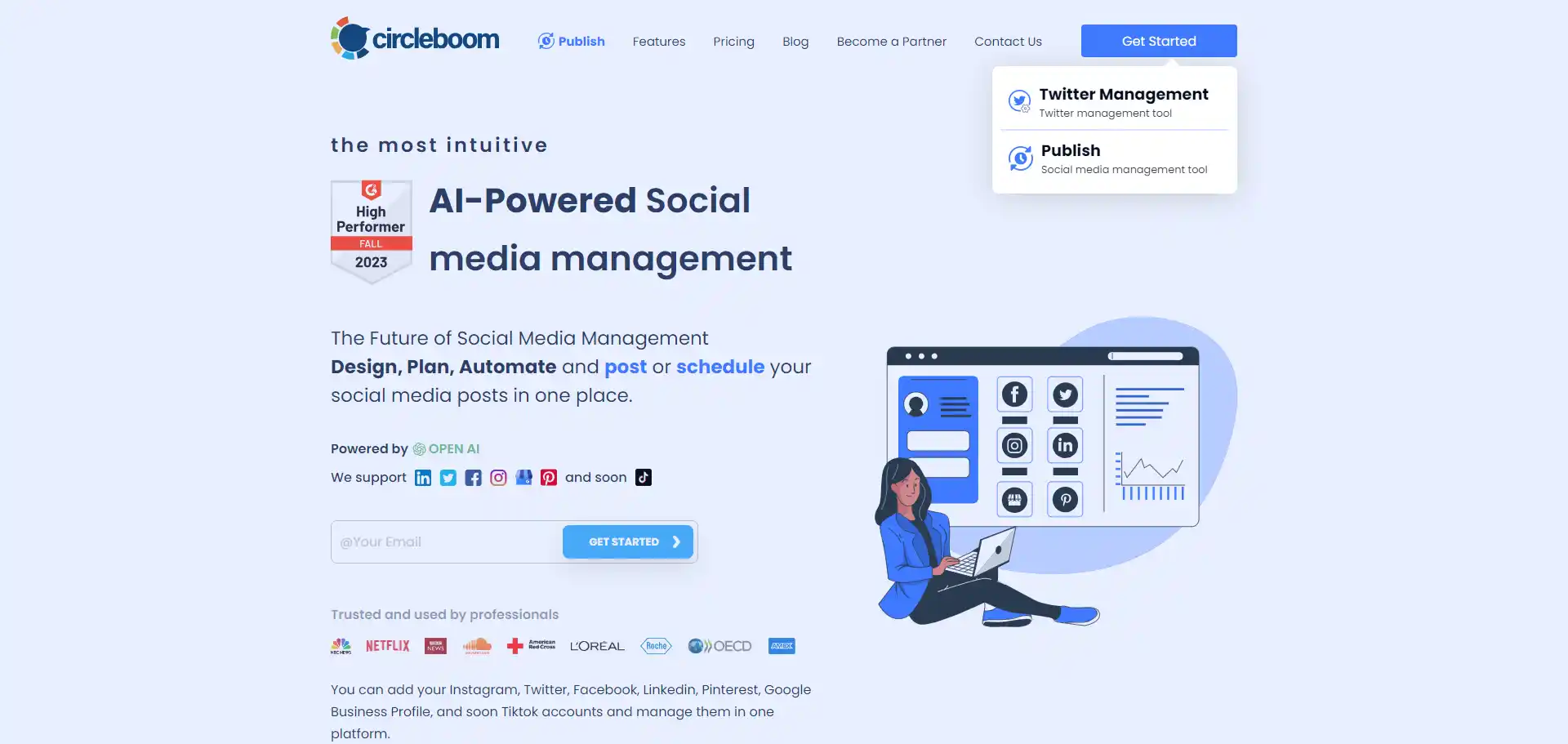Circleboom Publish AI tool on ai-hunter.io the largest artificial intelligence directory Circleboom Publish AI tool