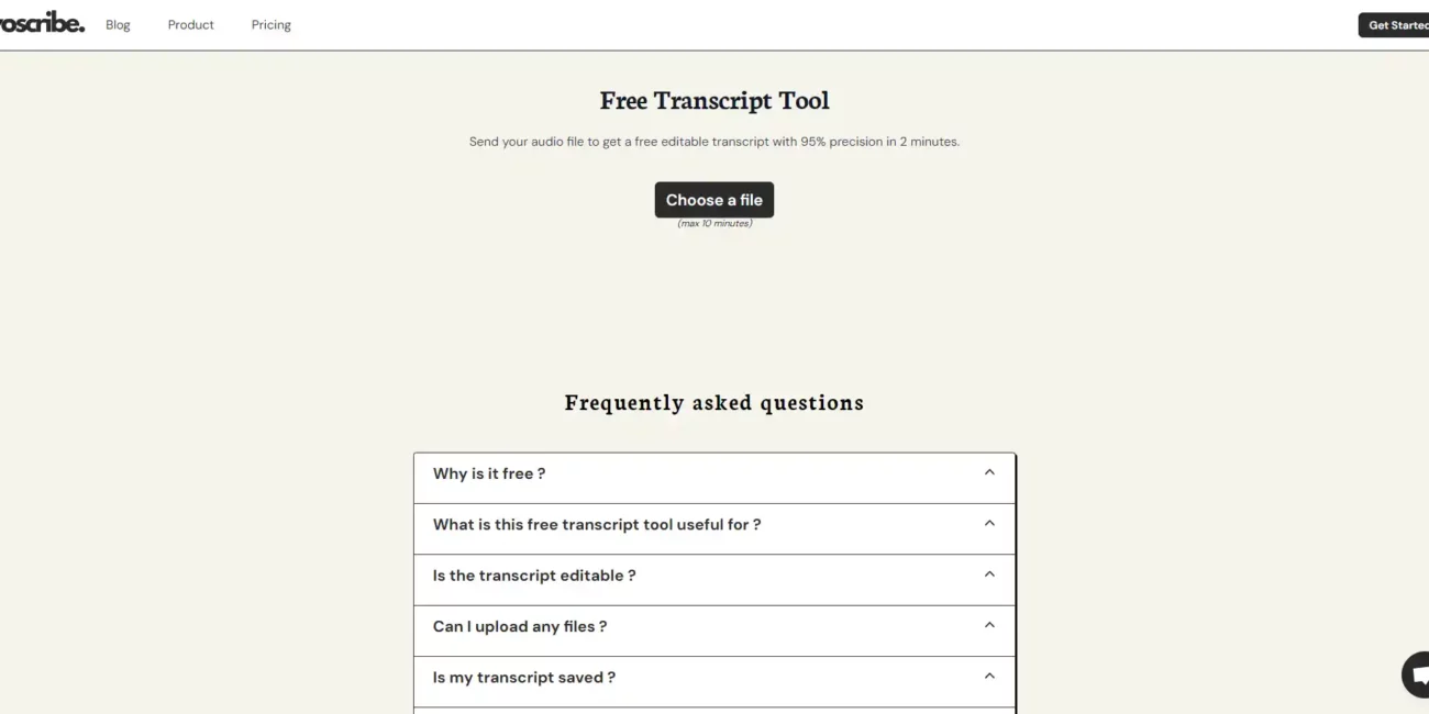 Free Transcriber by Voscribe