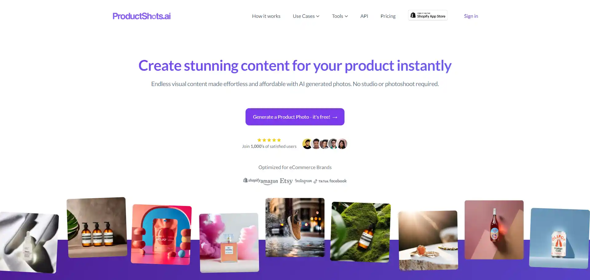 ProductShots AI tool