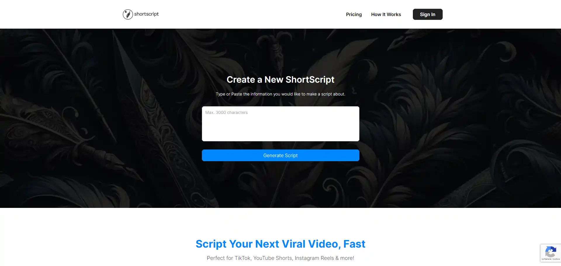 ShortScript AI tool on ai-hunter.io the largest artificial intelligence directory ShortScript AI tool