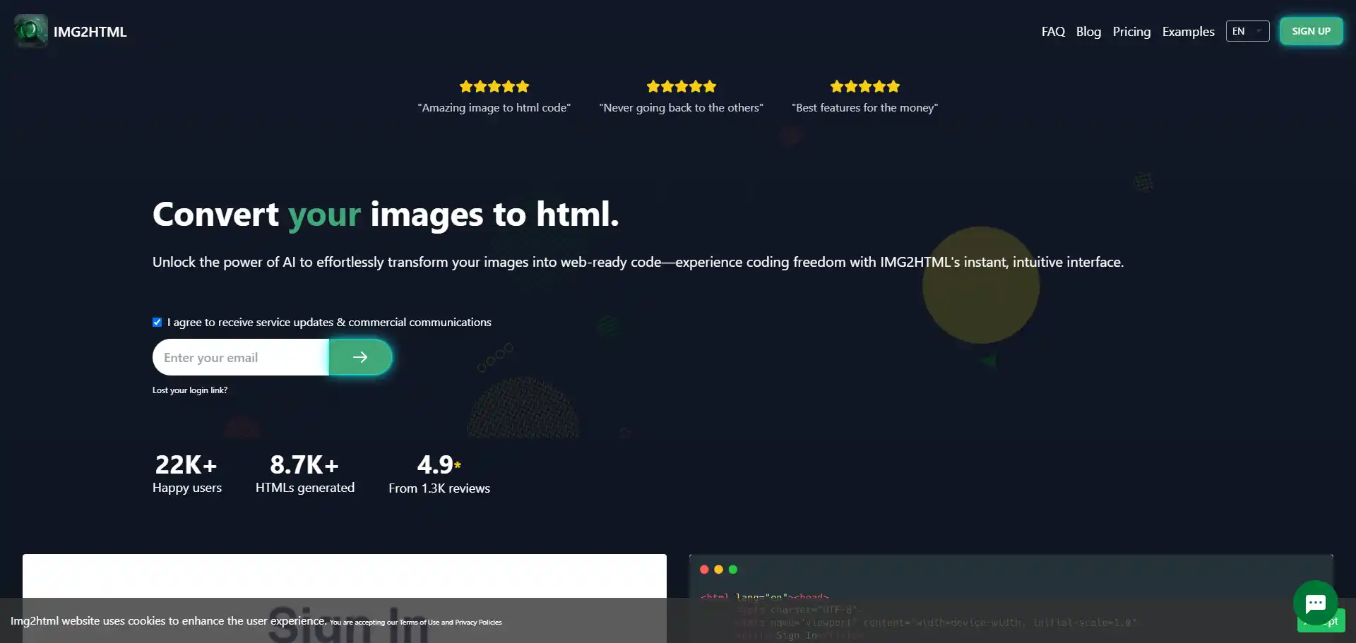 img2html AI tool
