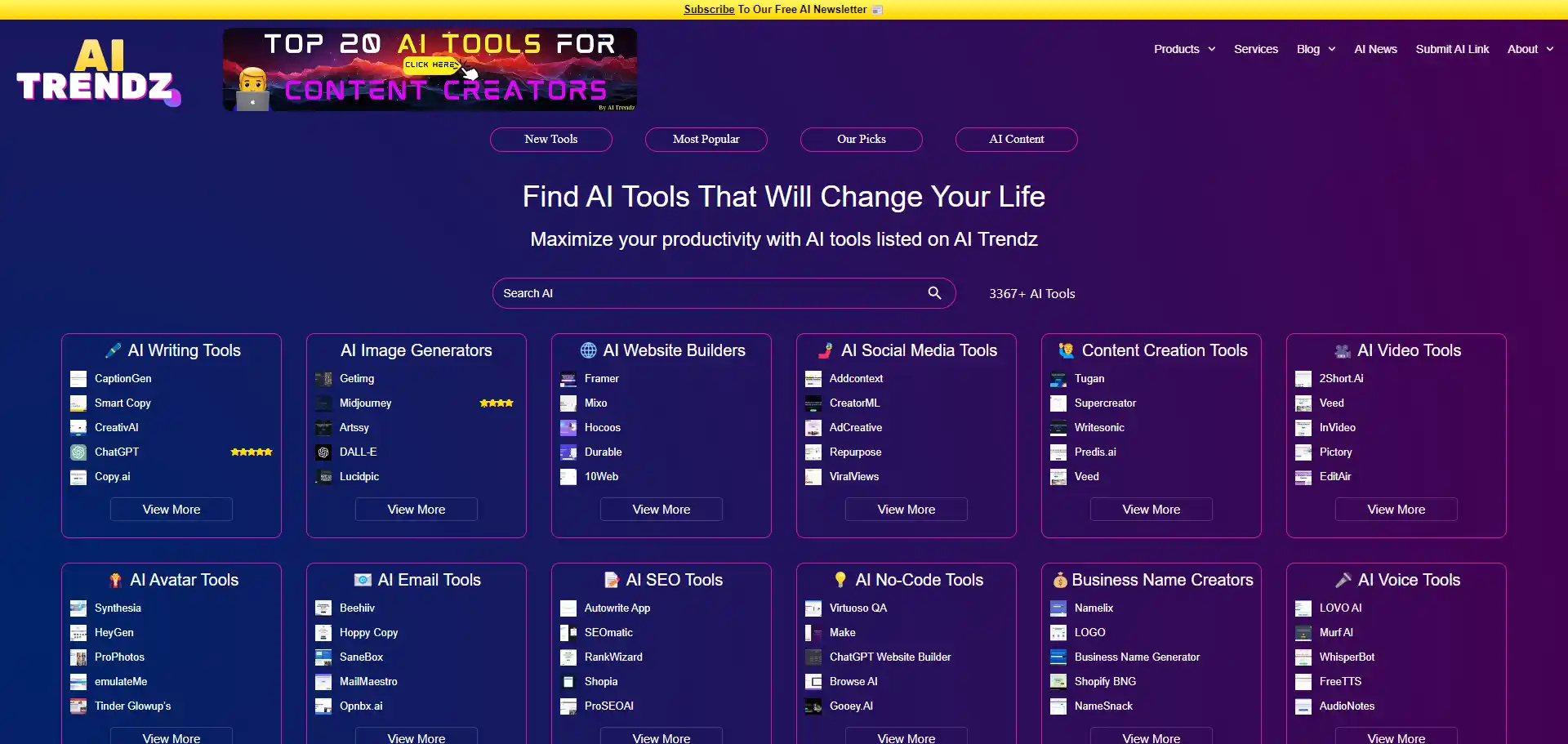 AI Trendz AI tool on ai-hunter.io the largest artificial intelligence directory AI Trendz tool