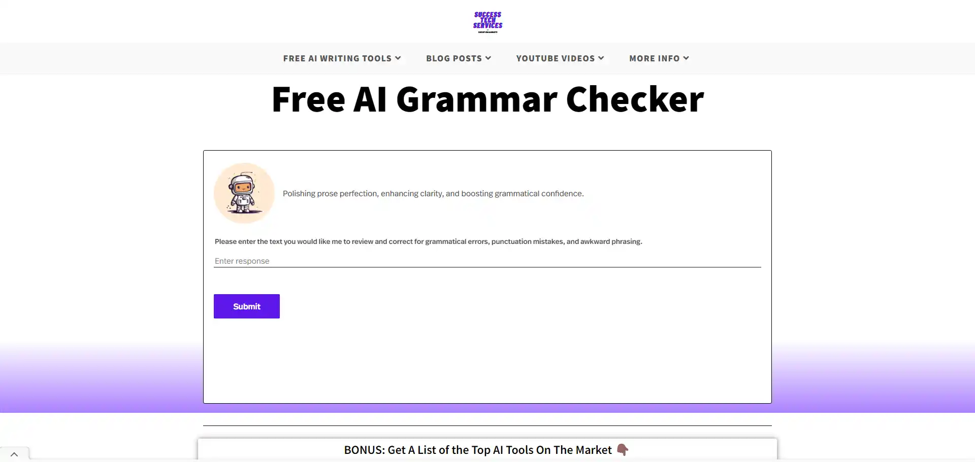Free AI Grammar Checker tool