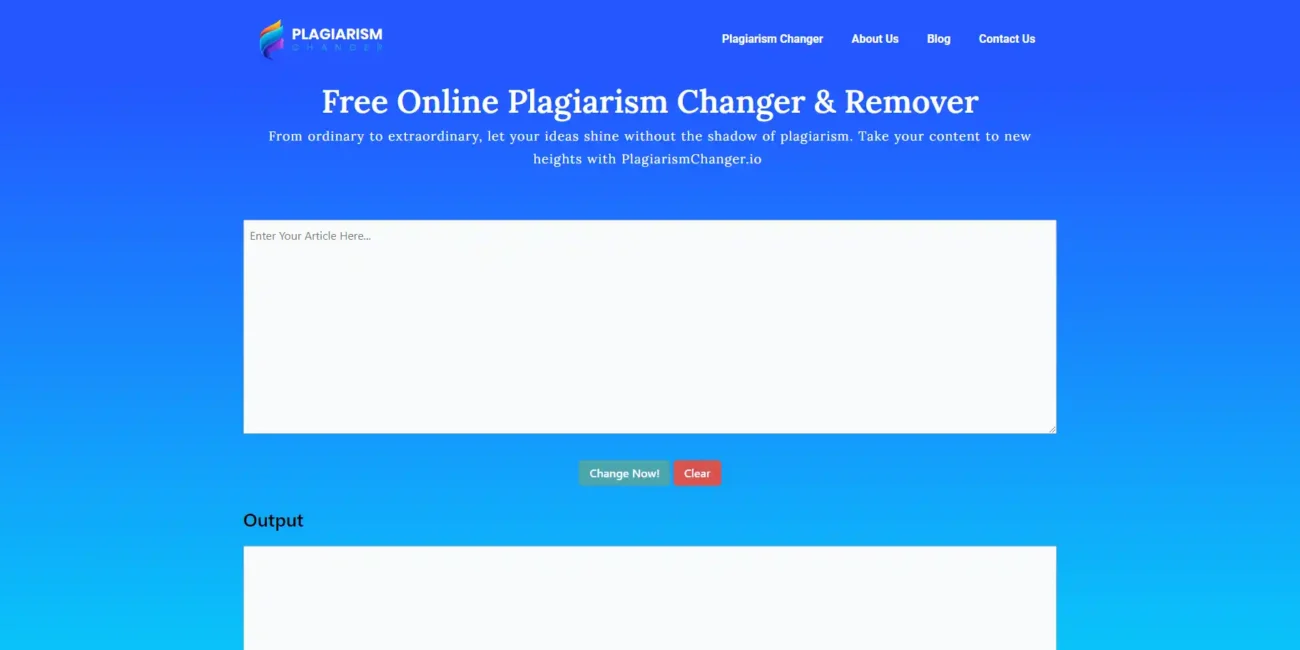 Free Online Plagiarism Changer