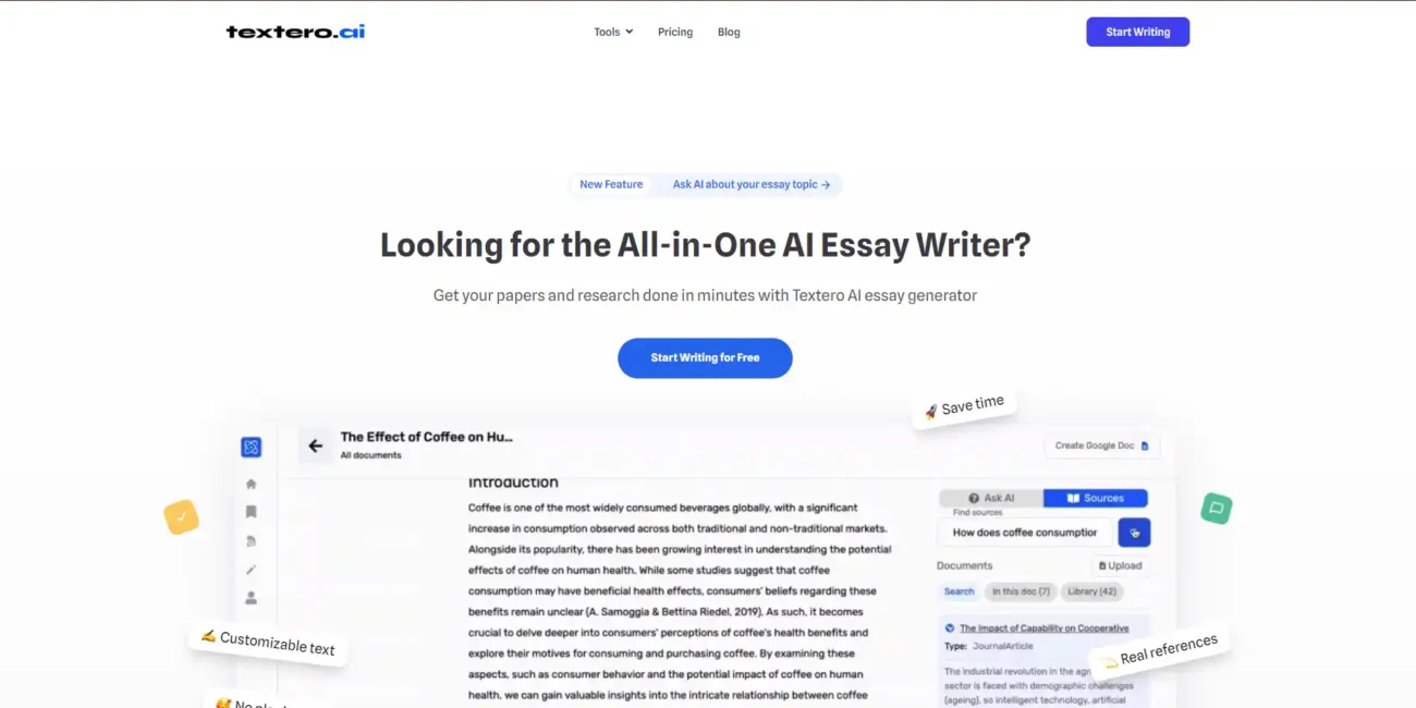 Textero AI Essay Writer