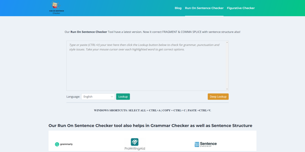 Run On Sentence Checker