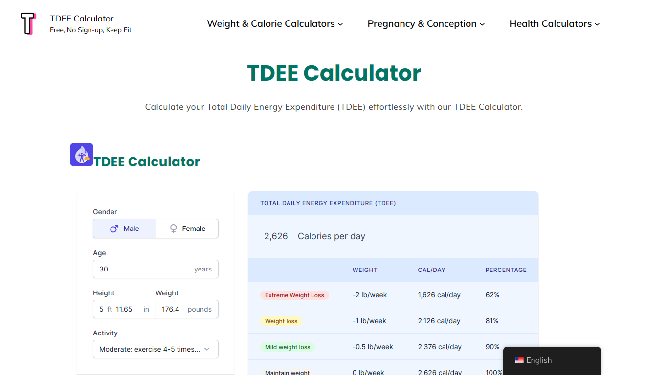 TDEE Calculator