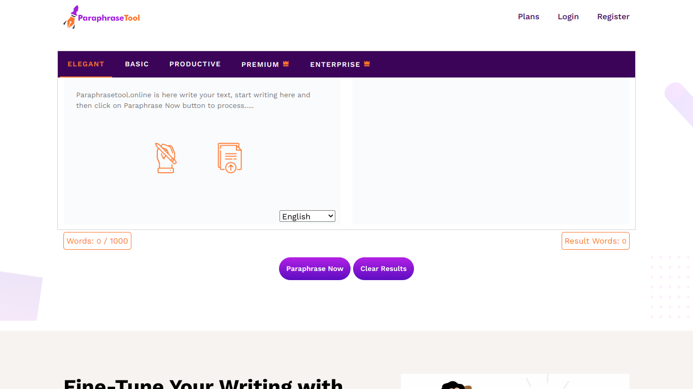 Paraphrase tool