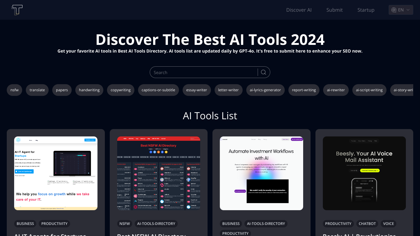 Best AI Tools Directory